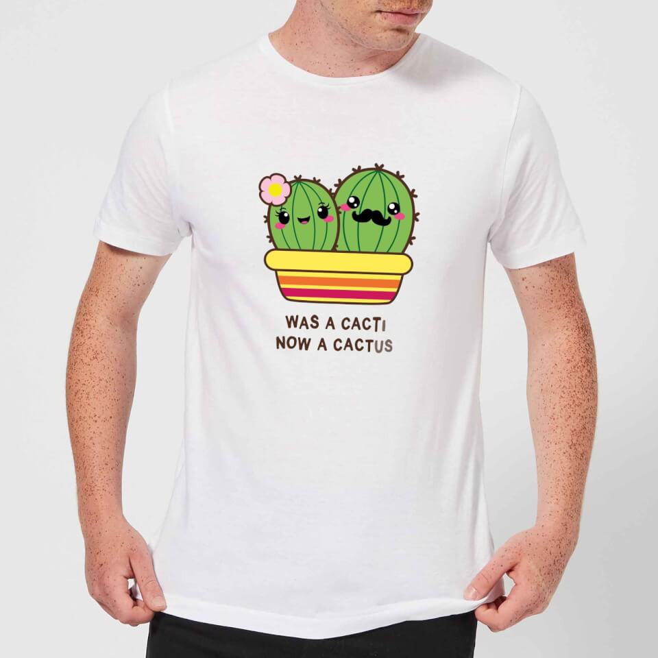 Was A Cacti Now A Cactus T-Shirt - White
