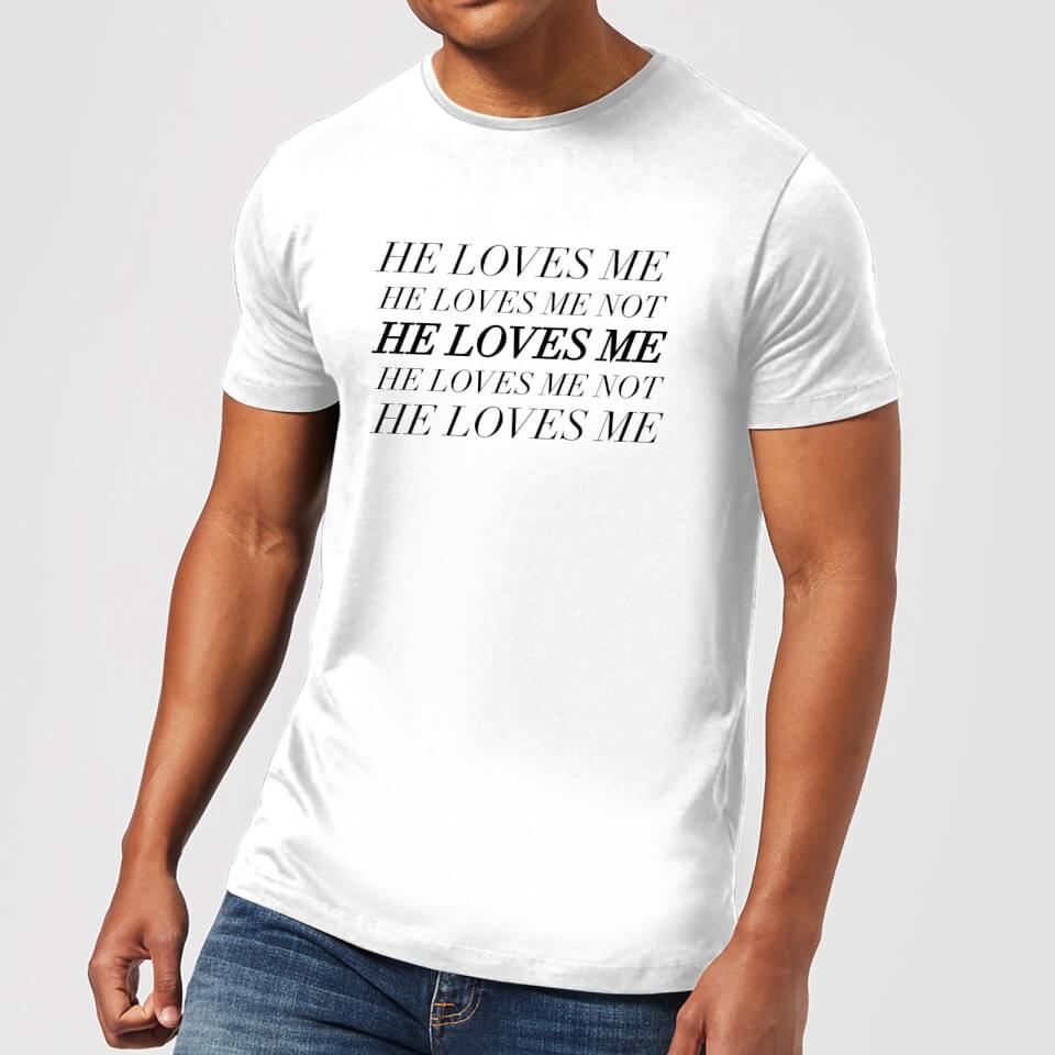 He Loves Me He Loves Me Not T-Shirt - White