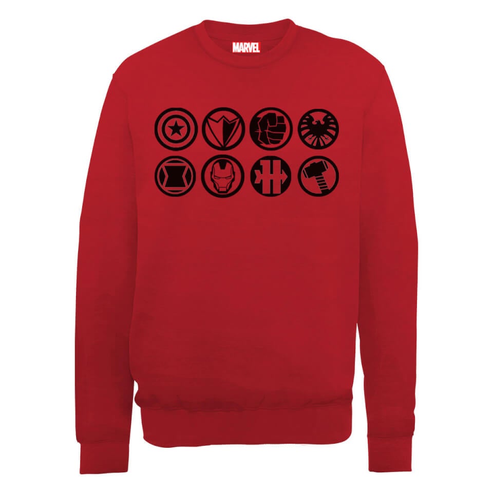 Marvel Avengers Assemble Team Icons Sweatshirt - Red