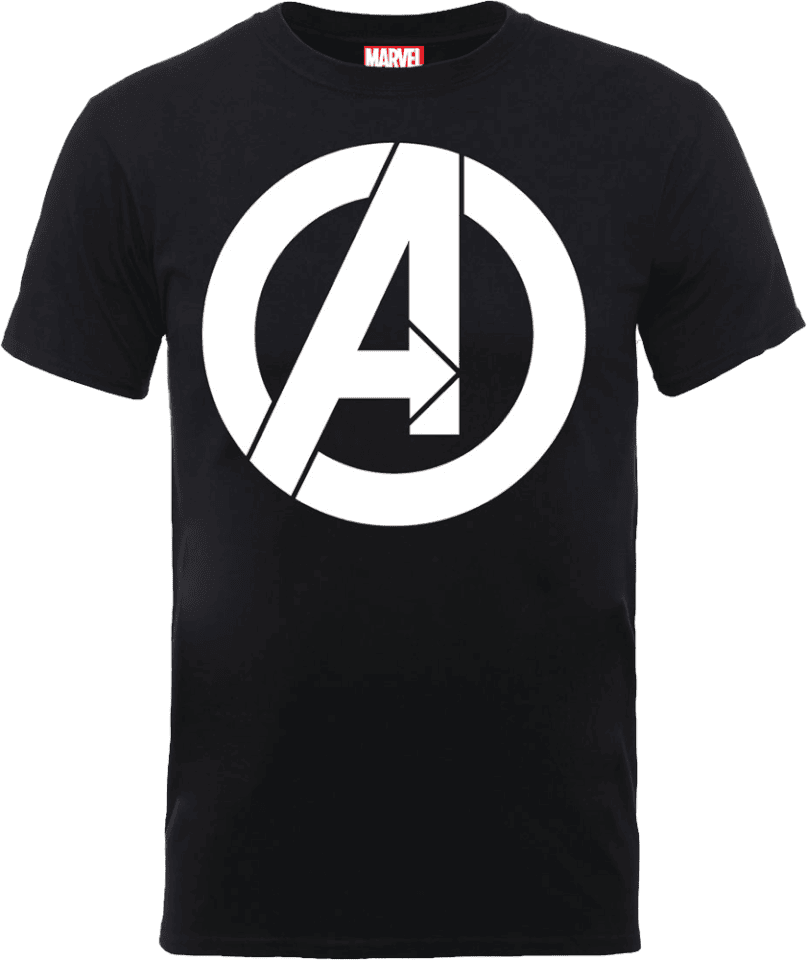 Marvel Avengers Simple Logo T-Shirt - Black