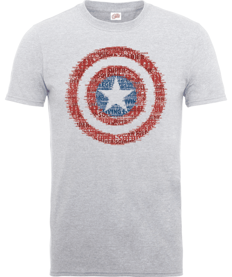 Marvel Avengers Assemble Captain America Super Soldier T-Shirt - Grey