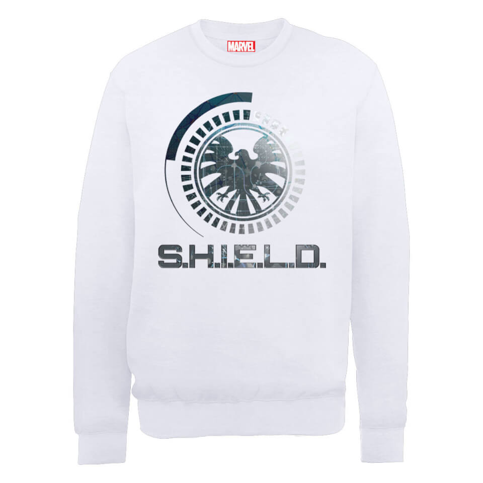 Marvel Avengers Assemble Shield Badge Sweatshirt - White