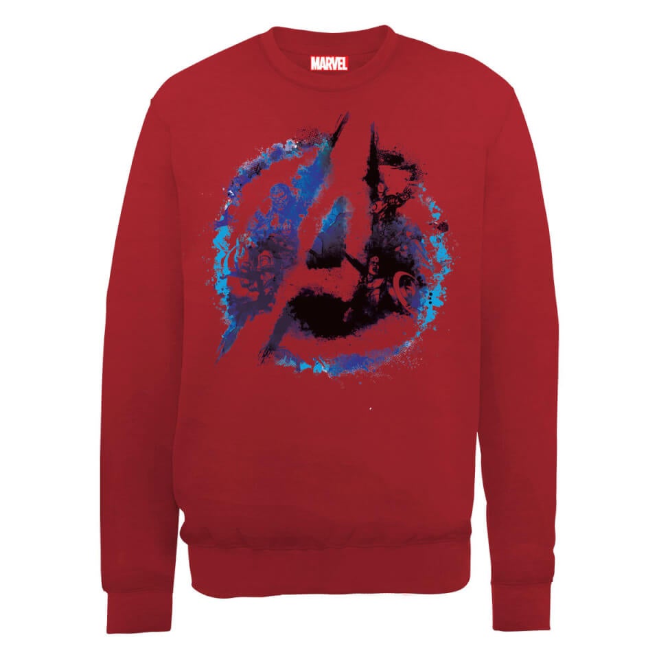 Marvel Avengers Assemble Flared Logo Sweatshirt - Red