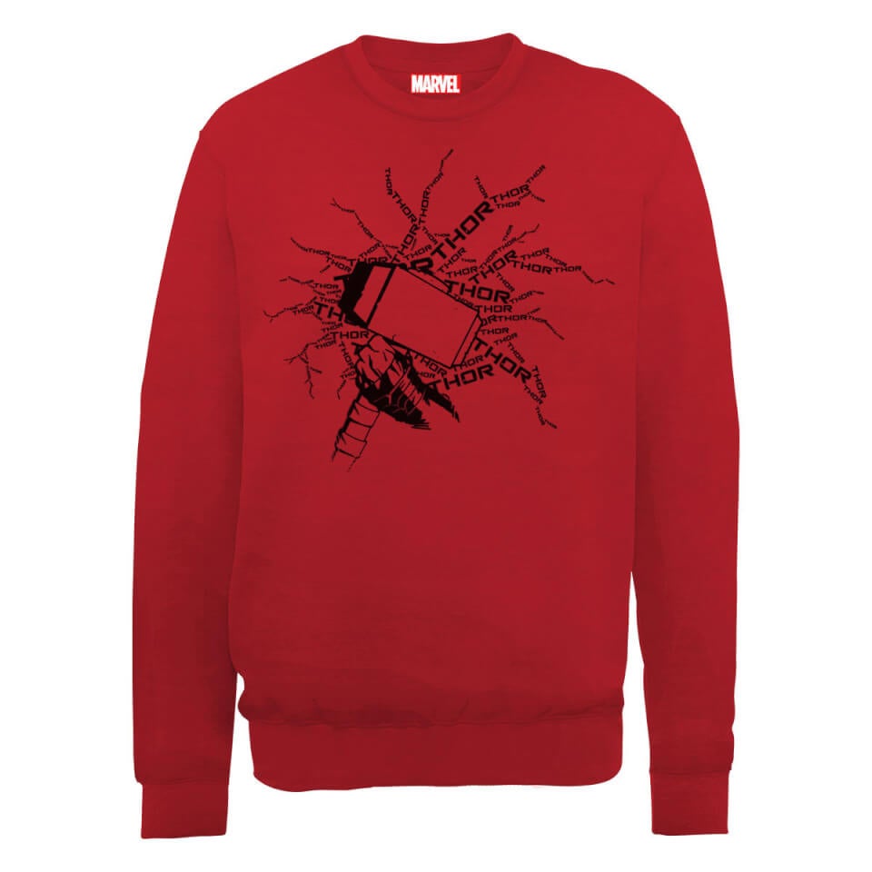 Marvel Avengers Assemble Thor Lightning Sweatshirt - Red