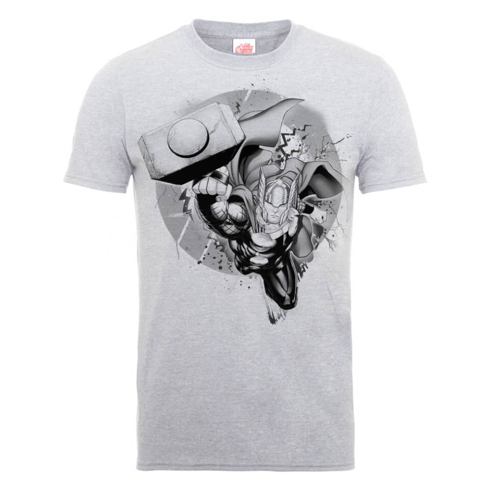 Marvel Avengers Assemble Thor Monotone T-Shirt - Grey