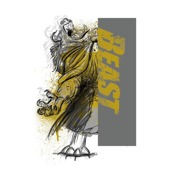 Disney Beauty And The Beast Rage Women's T-Shirt - White 0