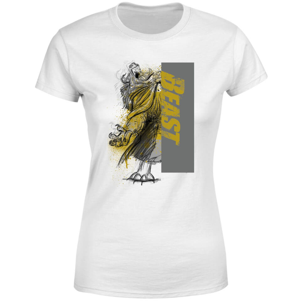 Disney Beauty And The Beast Rage Women's T-Shirt - White 3