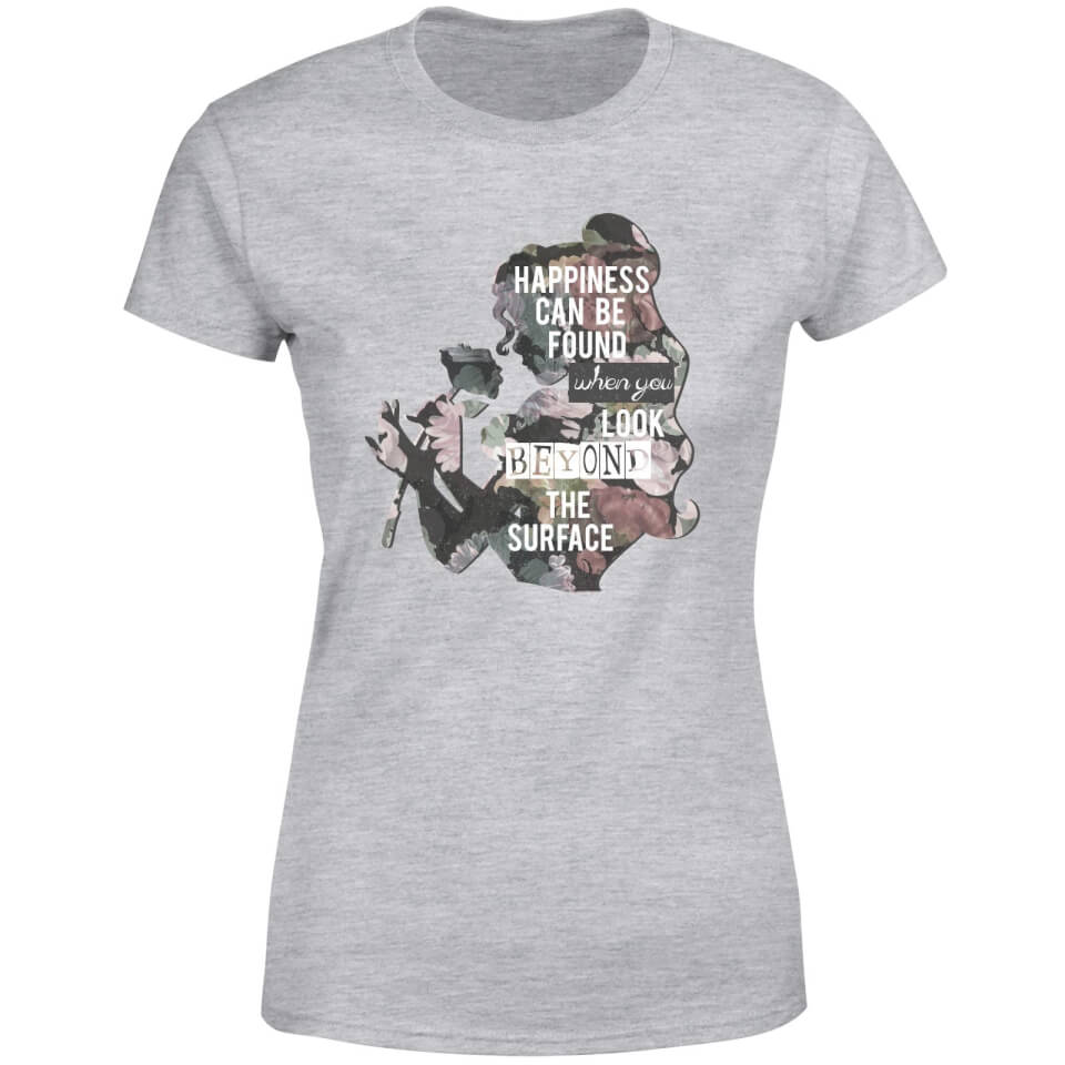 Disney Beauty And The Beast Happiness Women's T-Shirt - Grey 3