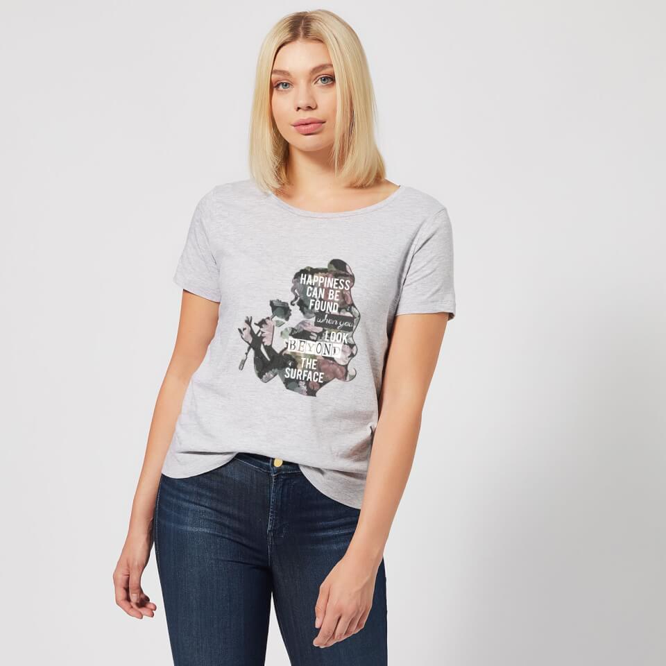 Disney Beauty And The Beast Happiness Women's T-Shirt - Grey 1