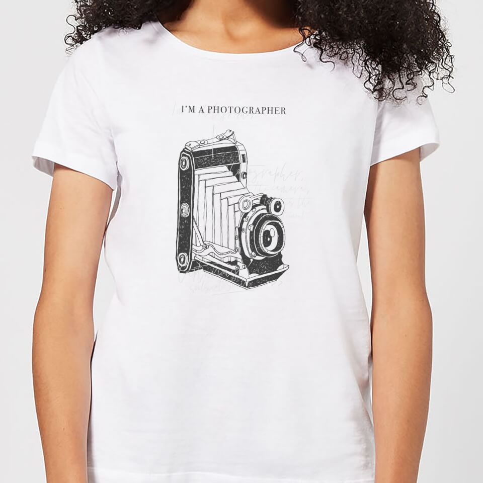 Photography Vintage Scribble Women's T-Shirt - White