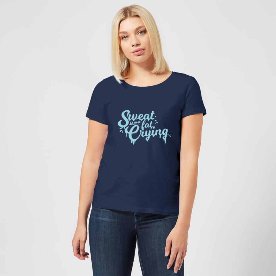 Sweat Is Just Fat Crying Women's T-Shirt - Navy 1