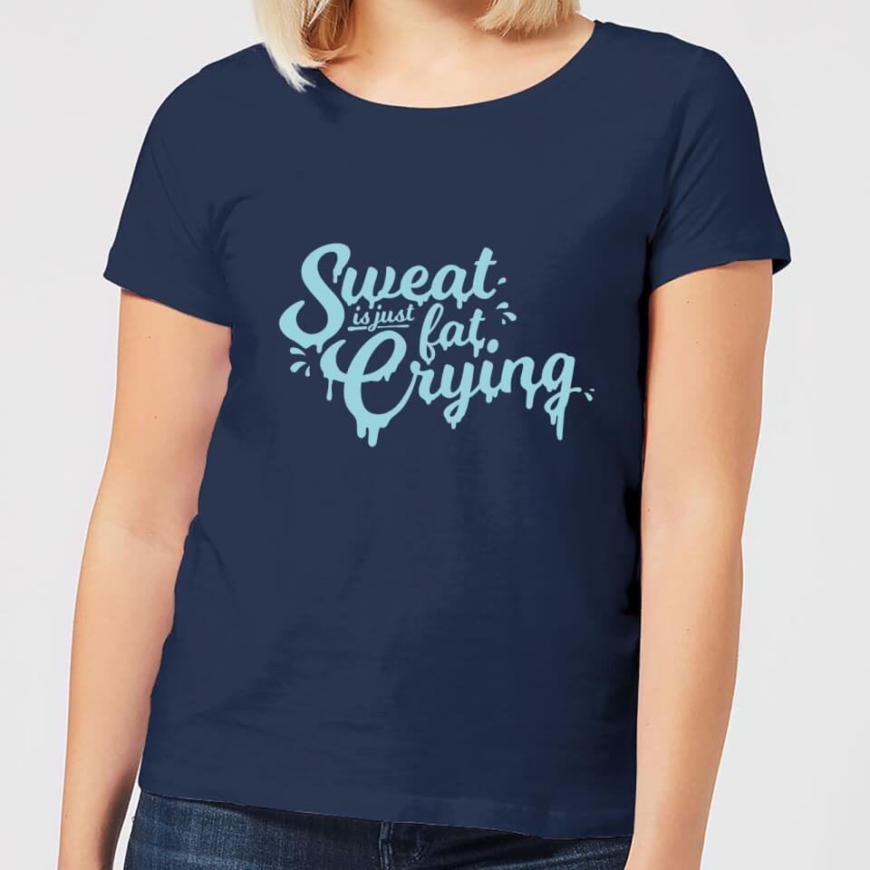 Sweat Is Just Fat Crying Women's T-Shirt - Navy