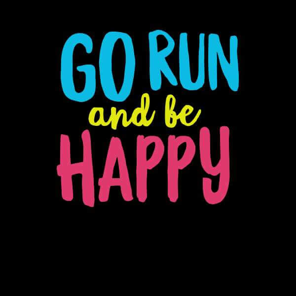 Go Run And Be Happy Sweatshirt - Black 0