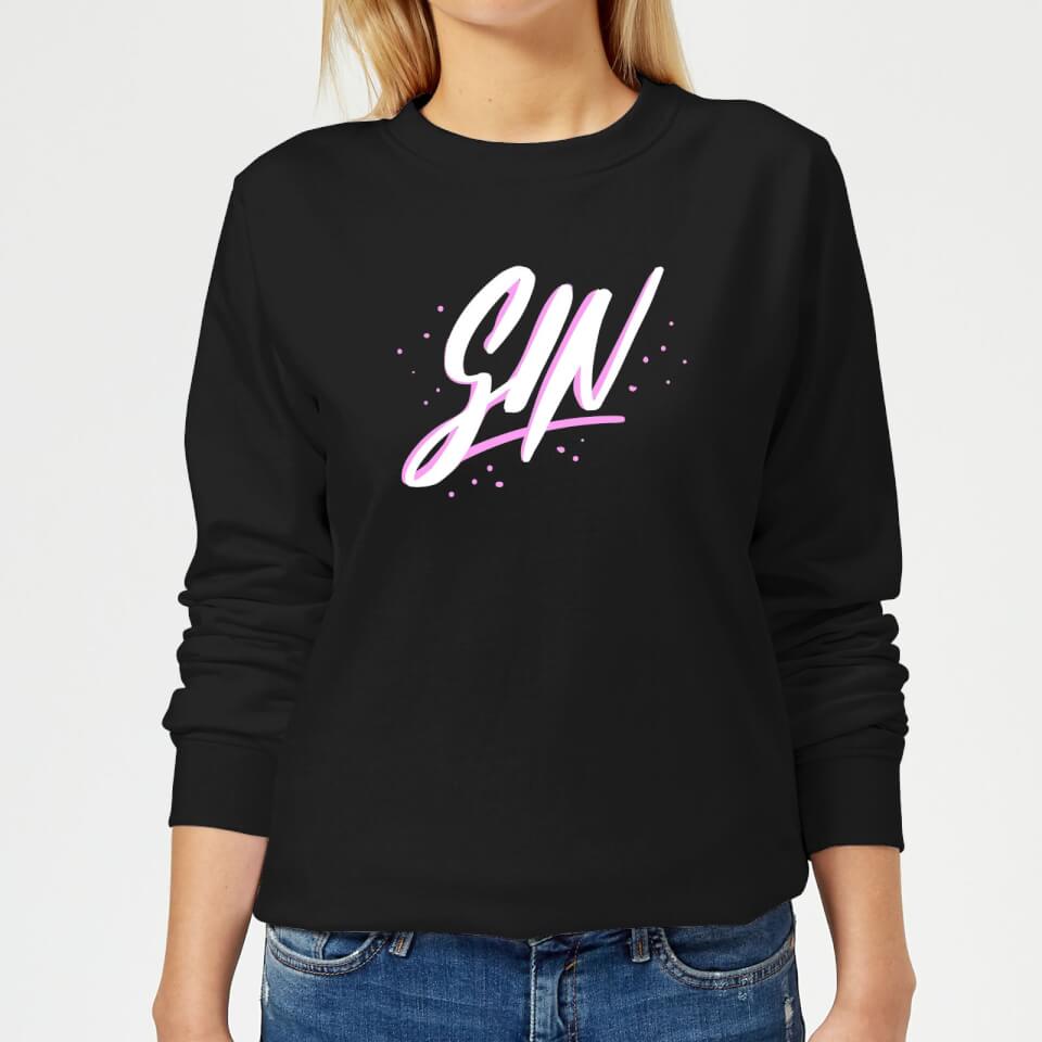 Gin Script Women's Sweatshirt - Black