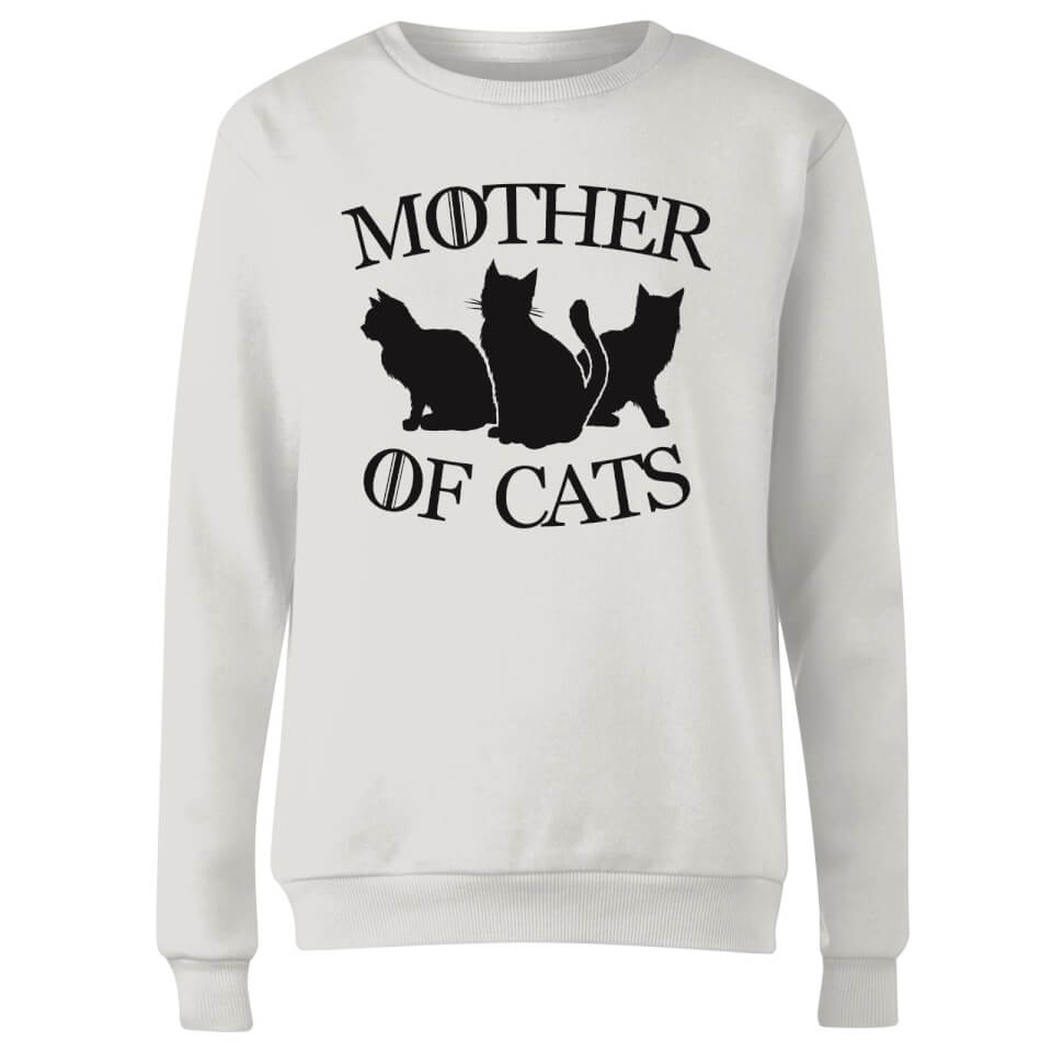 Mother Of Cats White Women's Sweatshirt - White 2