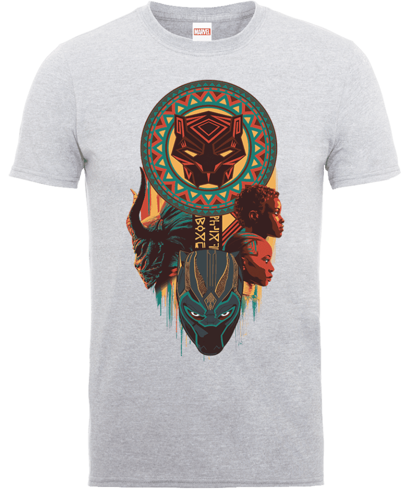 Black Panther Totem T-Shirt - Grey