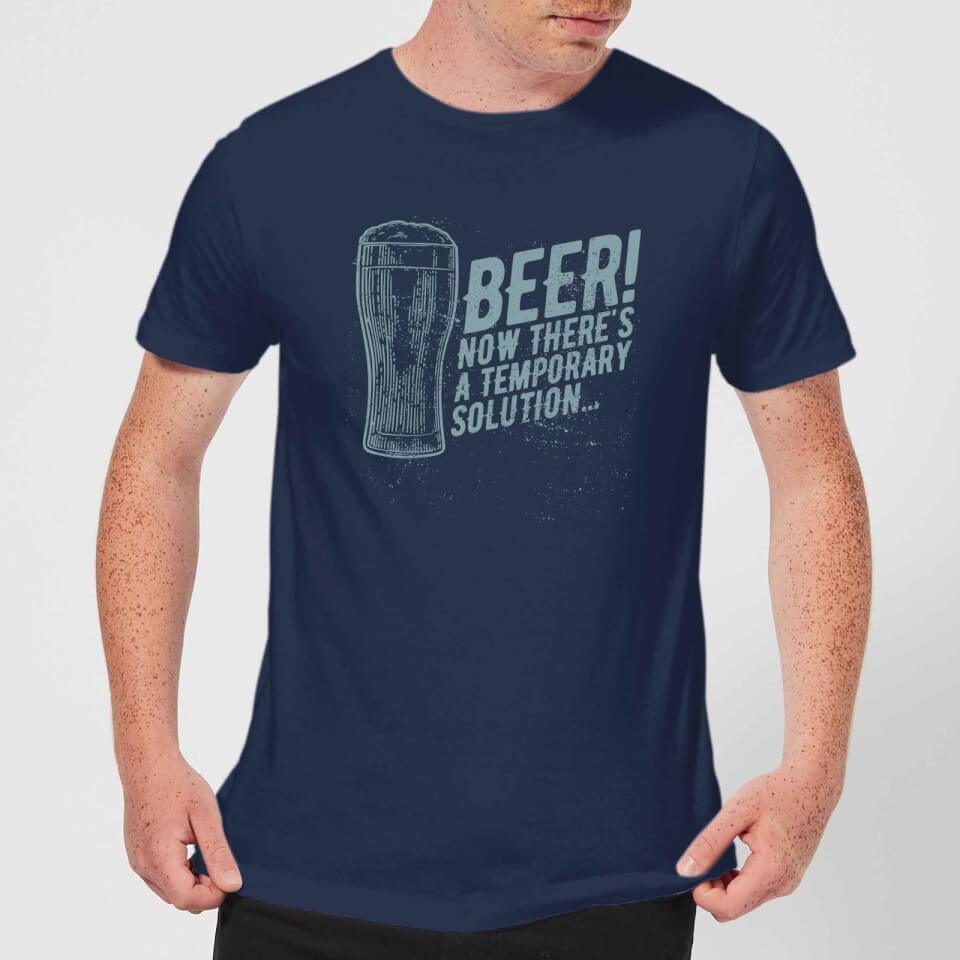 Beershield Beer Temporary Solution T-Shirt - Navy
