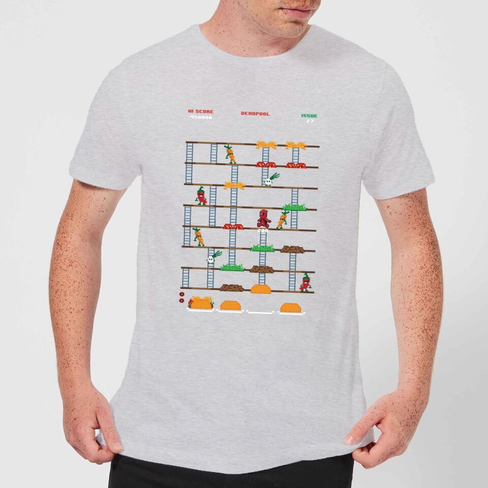 Marvel Deadpool Retro Game T-Shirt - Grey
