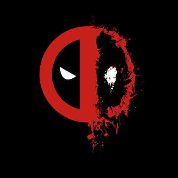 Marvel Deadpool Split Splat Logo T-Shirt - Black 0