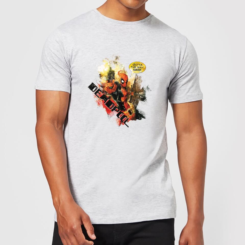 Marvel Deadpool Outta The Way Nerd T-Shirt - Grey