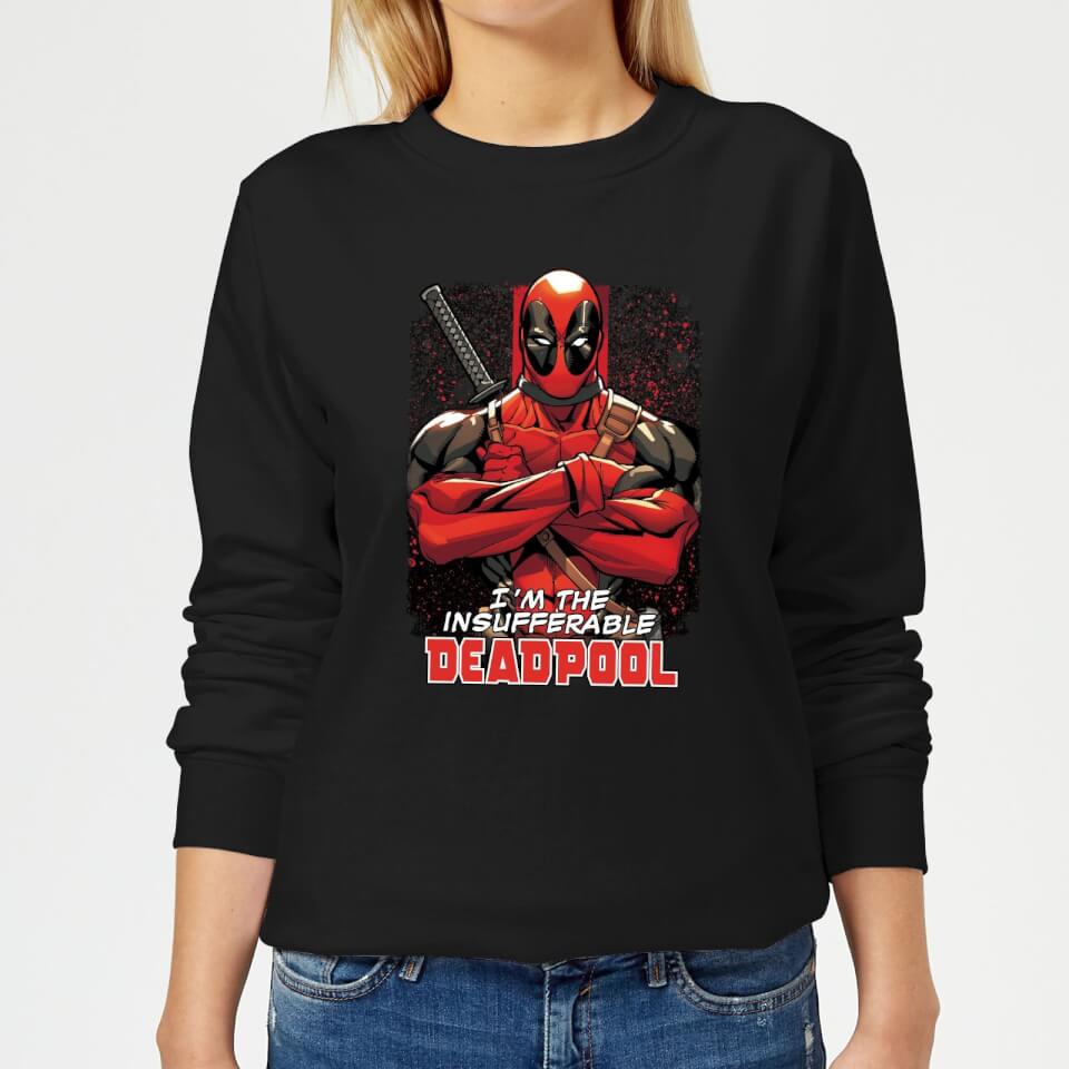 Marvel Deadpool Crossed Arms Women's Sweatshirt - Black