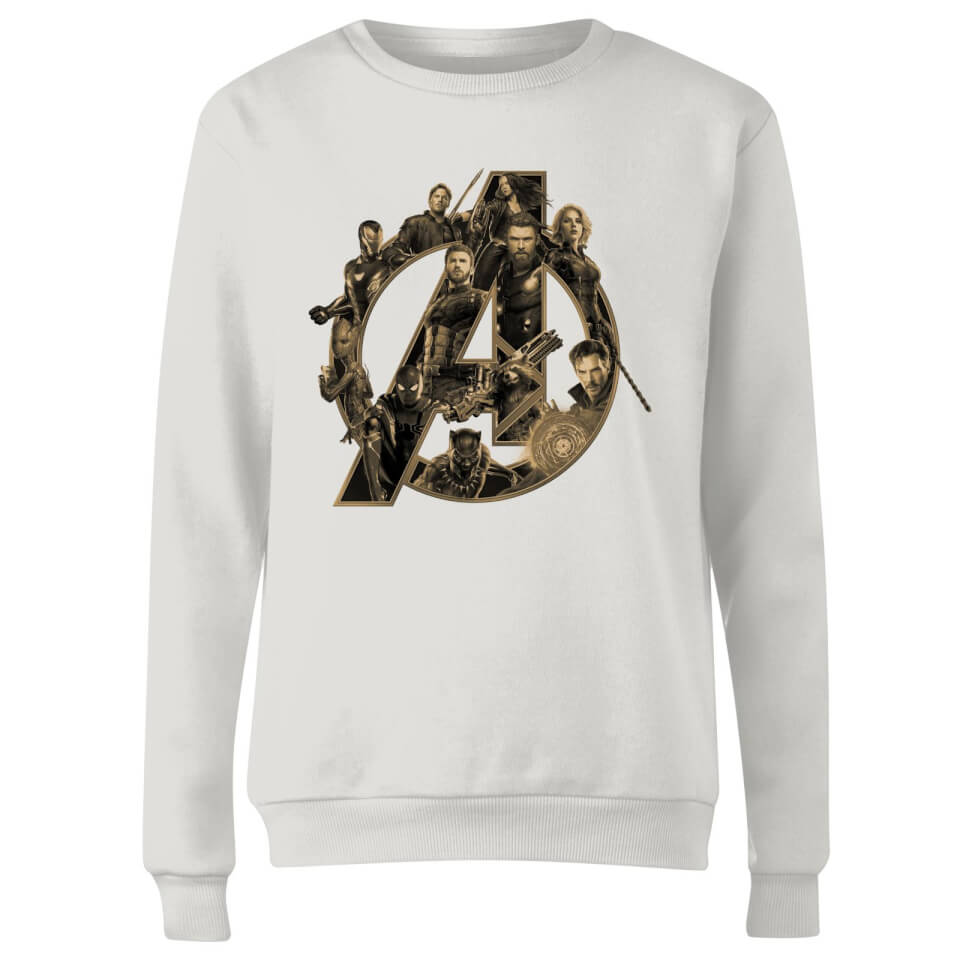 Marvel Avengers Infinity War Avengers Logo Women's Sweatshirt - White