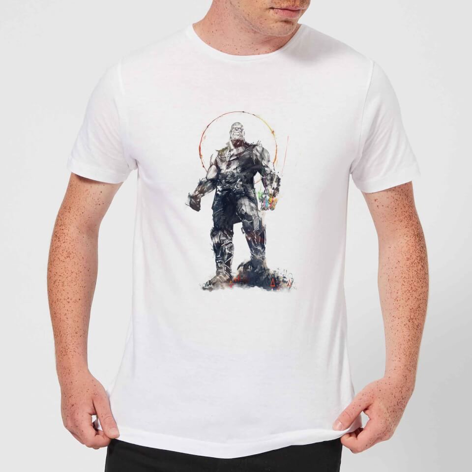 Marvel Avengers Infinity War Thanos Sketch T-Shirt - White