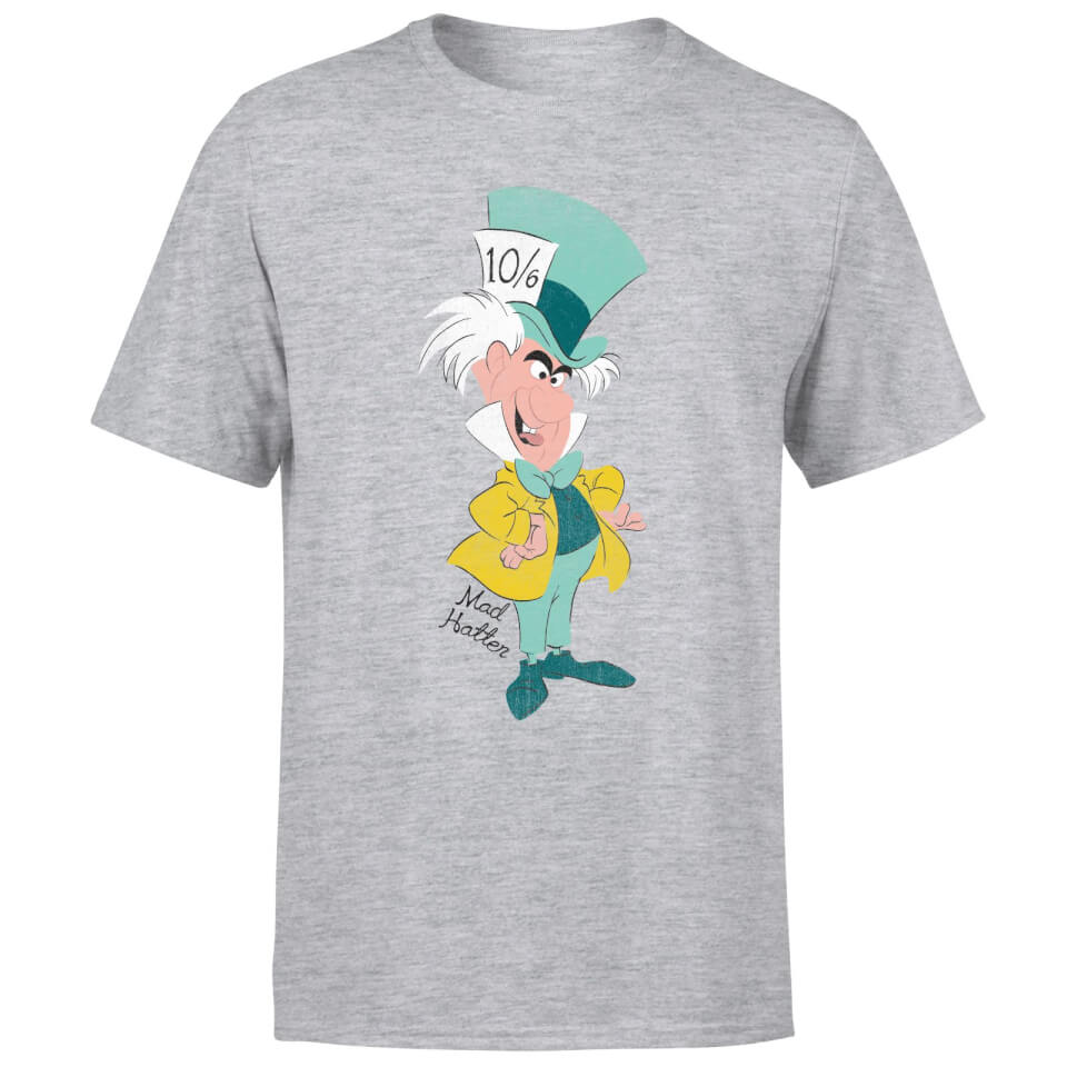 Disney Alice In Wonderland Mad Hatter Classic T-Shirt - Grey