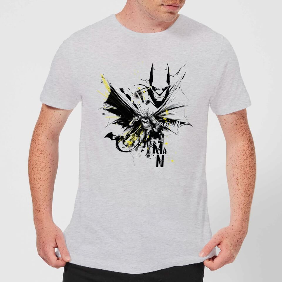 DC Comics Batman Batface Splash T-Shirt in Grey