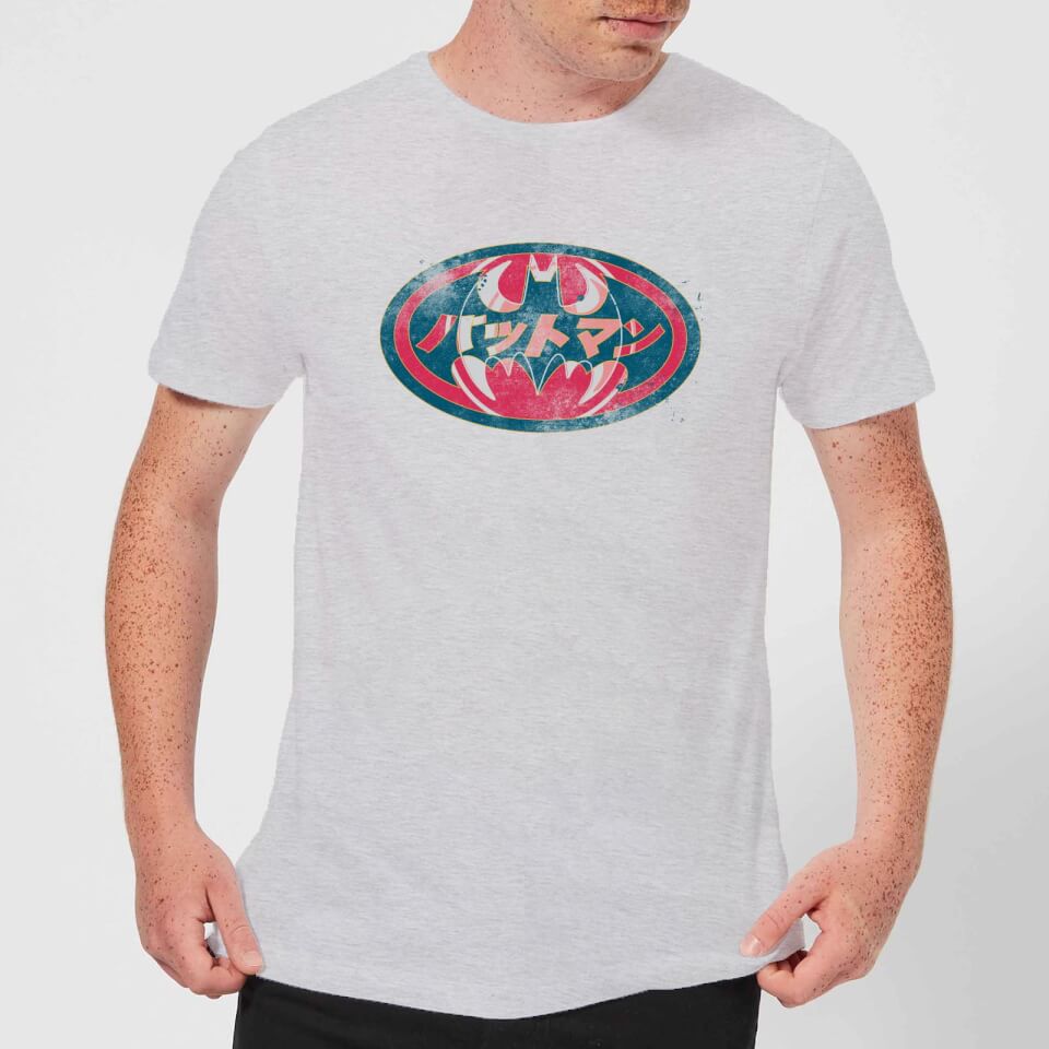 DC Comics Batman Japanese Logo T-Shirt in Grey