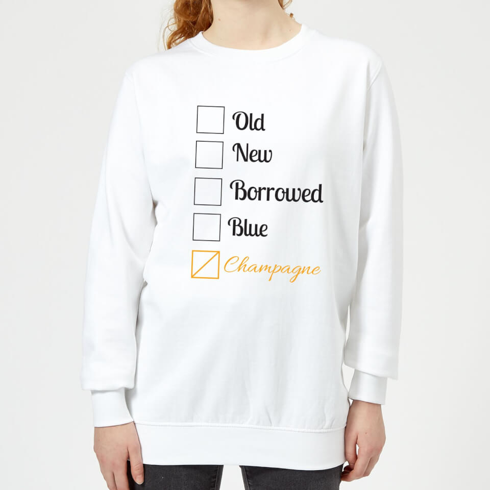 Champagne Tick Box Women's Sweatshirt - White
