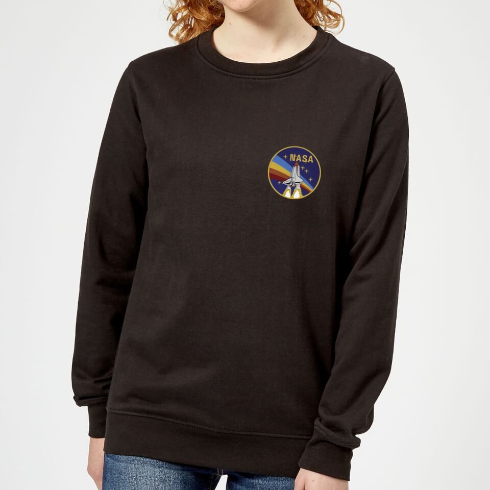 NASA Vintage Rainbow Shuttle Women's Sweatshirt - Black