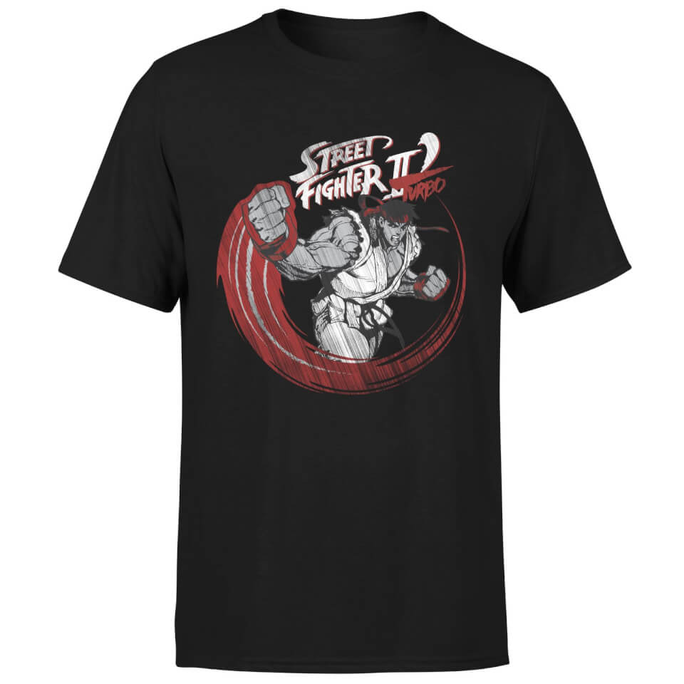 Street Fighter RYU Sketch Men's T-Shirt - Black