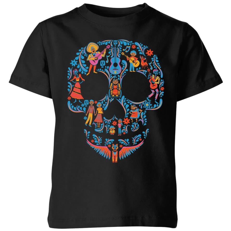 Coco Skull Pattern Kids' T-Shirt - Black
