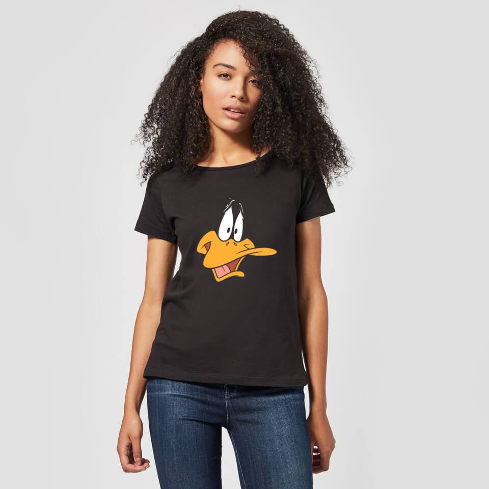 Looney Tunes Daffy Duck Face Women's T-Shirt - Black 1