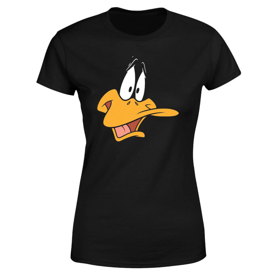 Looney Tunes Daffy Duck Face Women's T-Shirt - Black 3