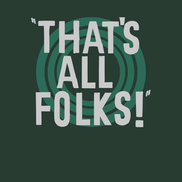 Looney Tunes That's All Folks Sweatshirt - Forest Green 0