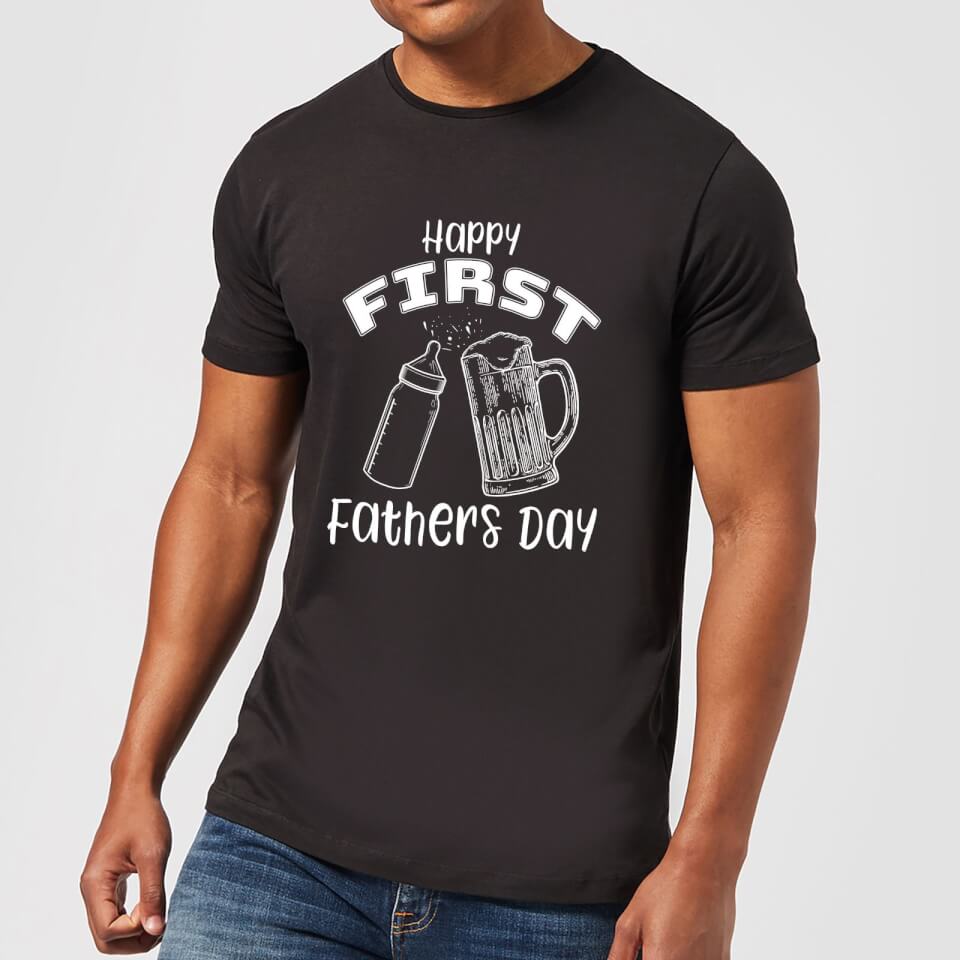 Happy First Fathers Day Men's T-Shirt - Black