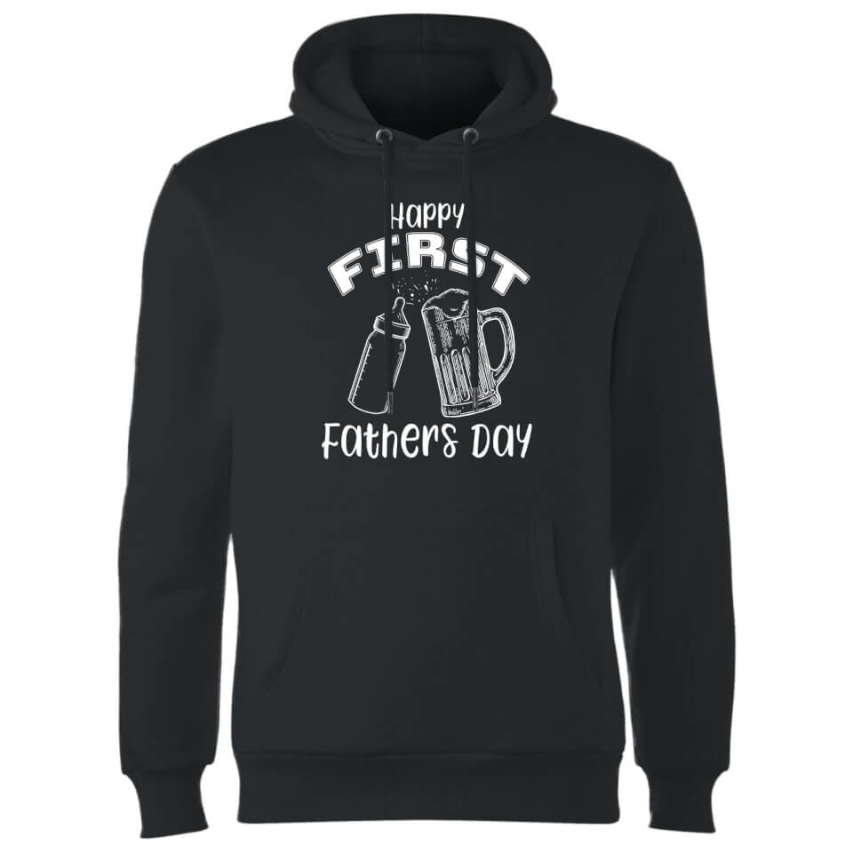 Happy First Fathers Day Hoodie - Black