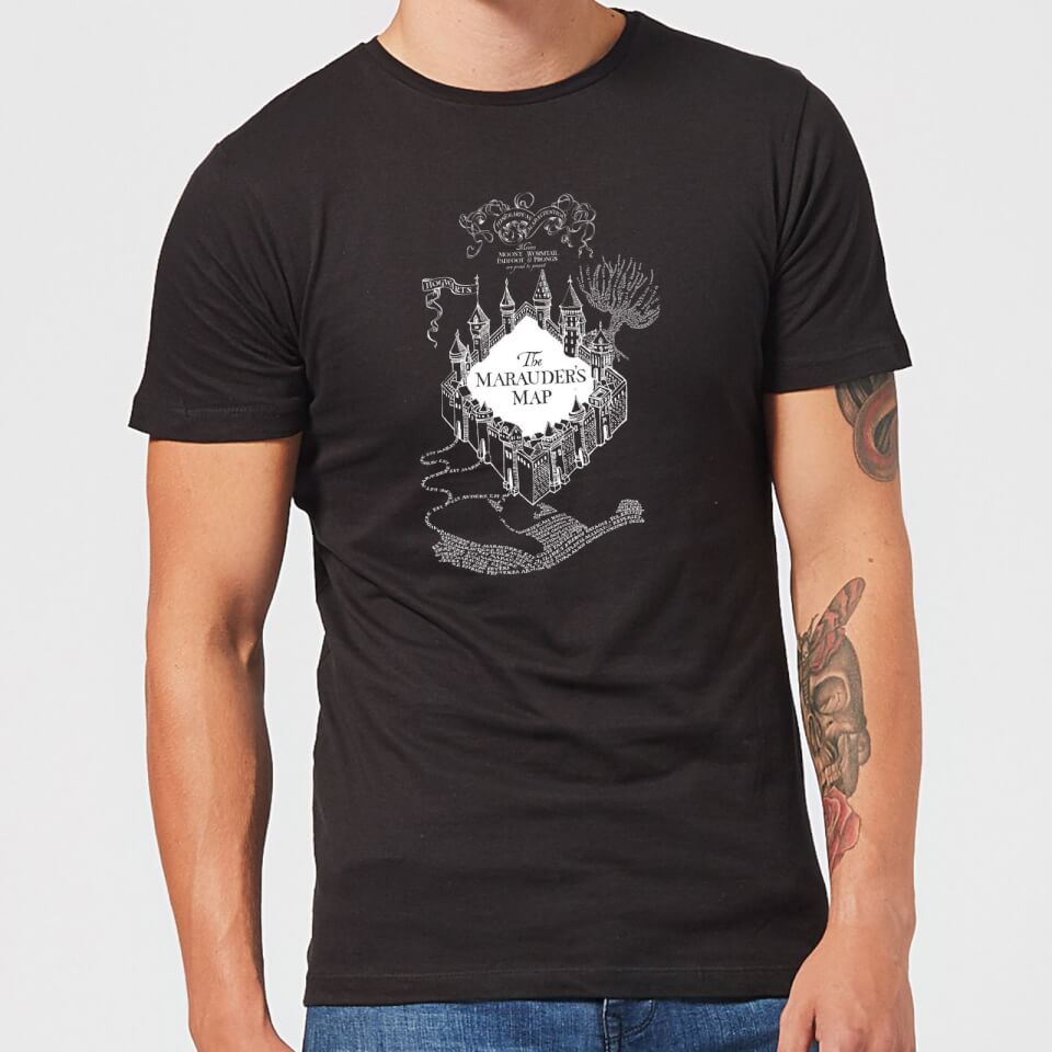 Harry Potter The Marauder's Map Men's T-Shirt - Black