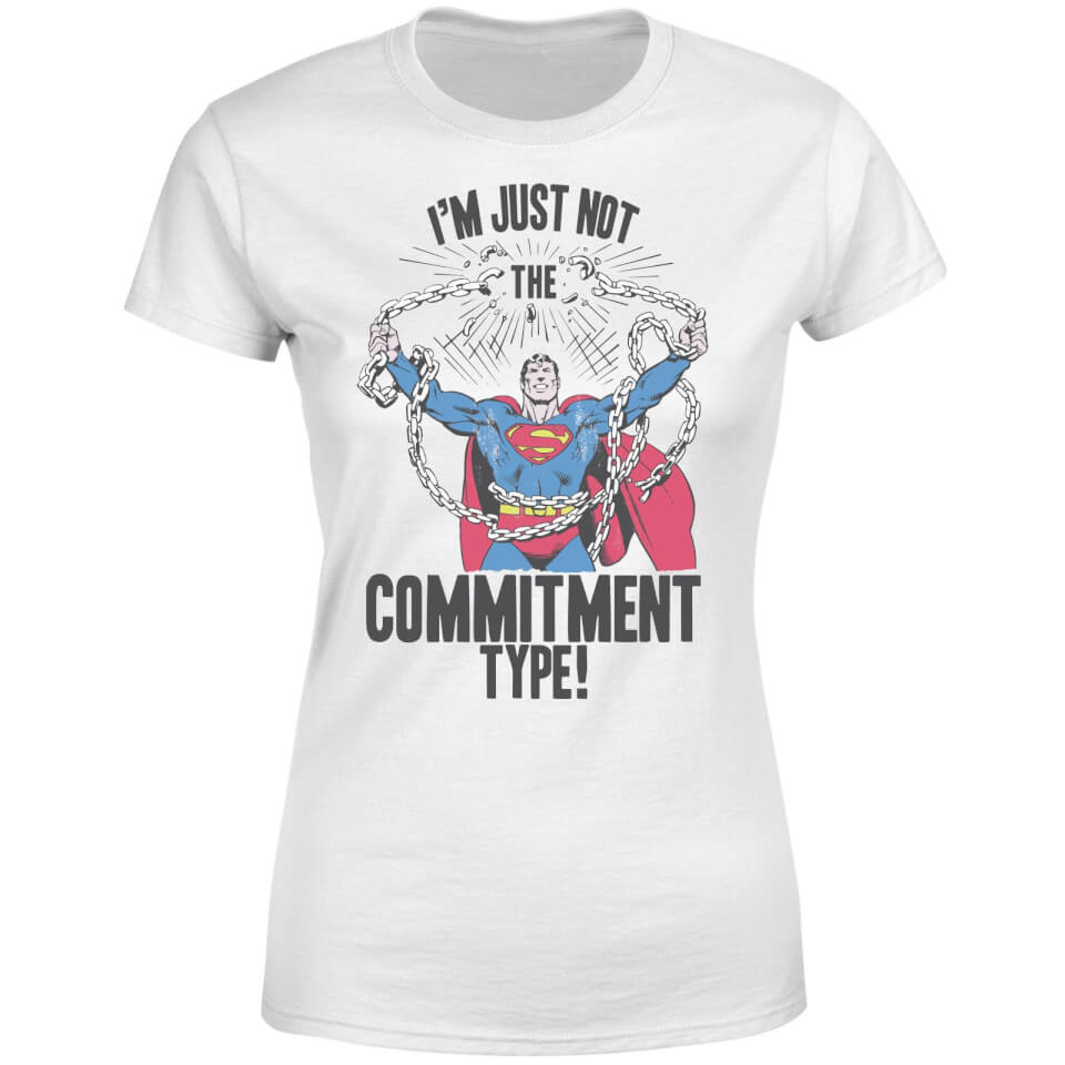 DC Originals Superman Commitment Type Women's T-Shirt - White