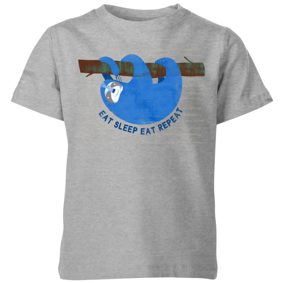 My Little Rascal Eat Sleep Eat Repeat Kids' T-Shirt - Grey