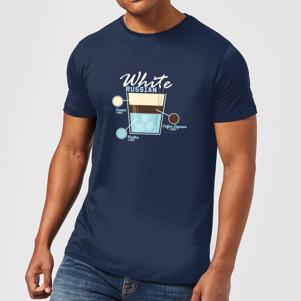 Infographic White Russian Men's T-Shirt - Navy