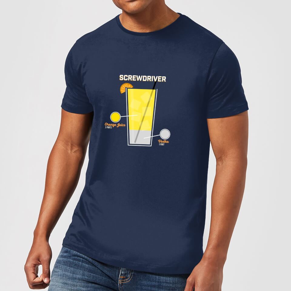 Infographic Screwdriver Men's T-Shirt - Navy