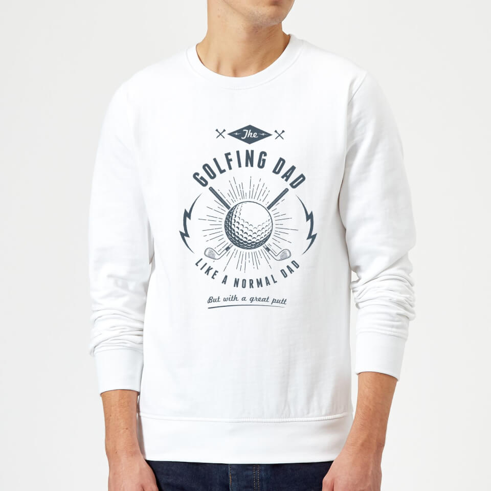 Golfing Dad Sweatshirt - White