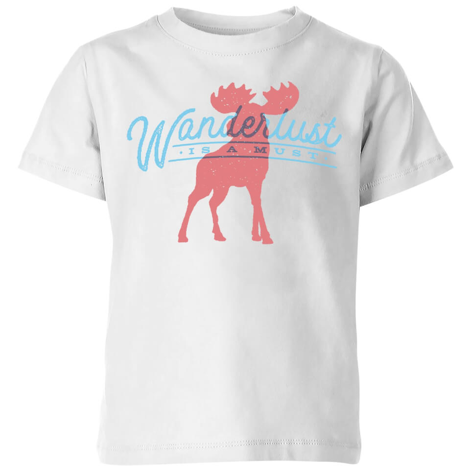 Wanderlust Is A Must Kids' T-Shirt - White