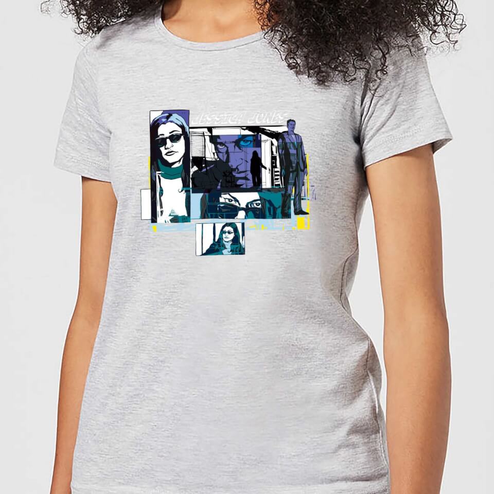 Marvel Knights Jessica Jones Comic Panels Women's T-Shirt - Grey