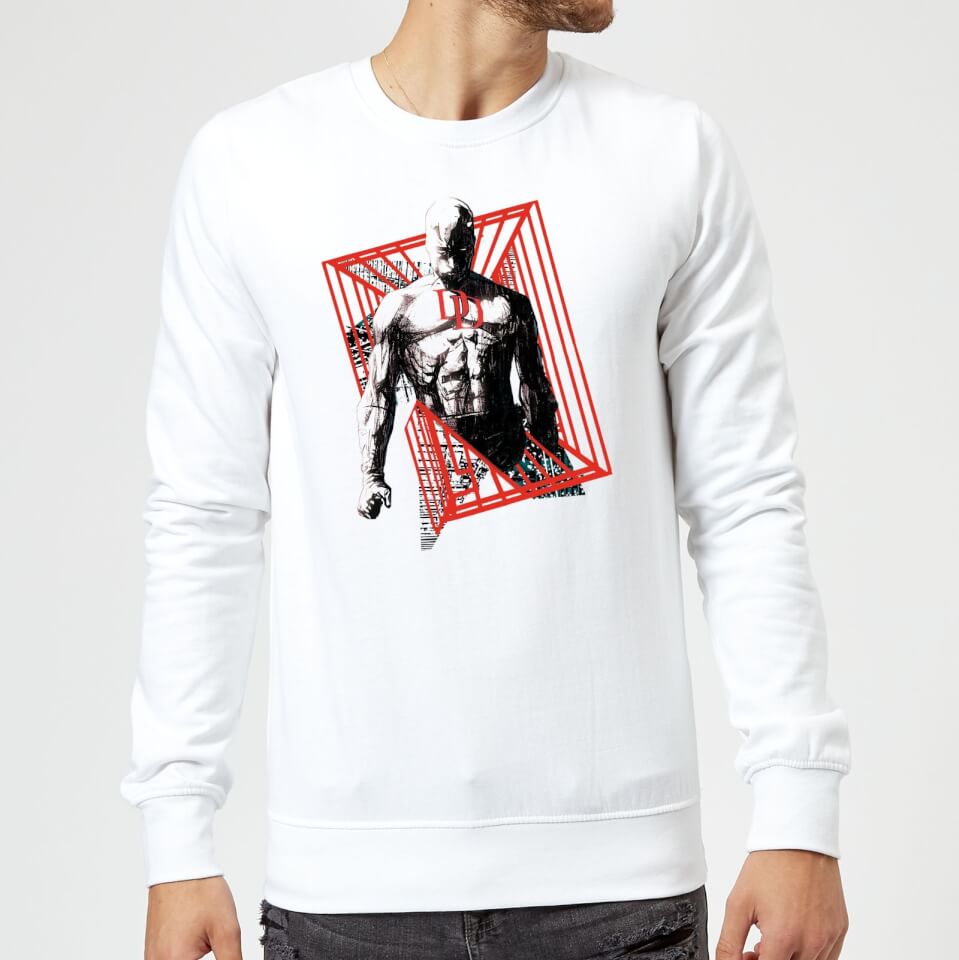 Marvel Knights Daredevil Cage Sweatshirt - White
