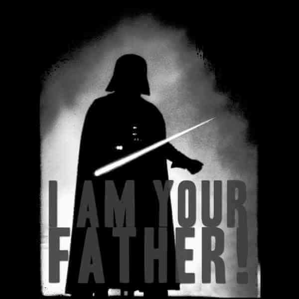 Star Wars Darth Vader I Am Your Father Silhouette Men's T-Shirt - Black 0