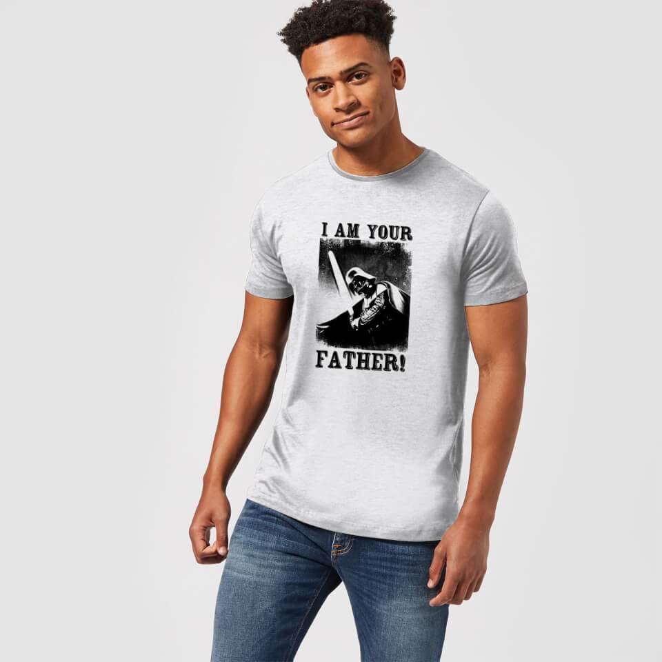 Star Wars Darth Vader I Am Your Father Lightsaber Men's T-Shirt - Grey 1